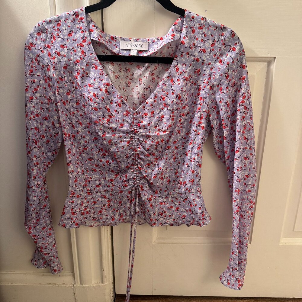 Long sleeve Intermix Silk Top